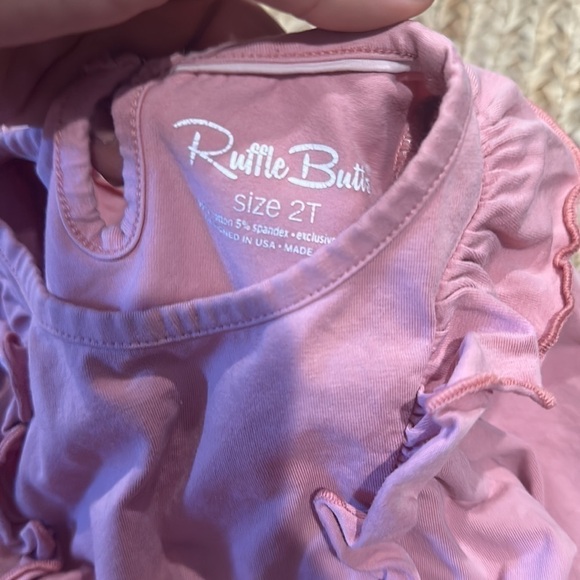 ruffle butts Long Sleeve Ruffle Jumpsuit pink 2T - Picture 4 of 6